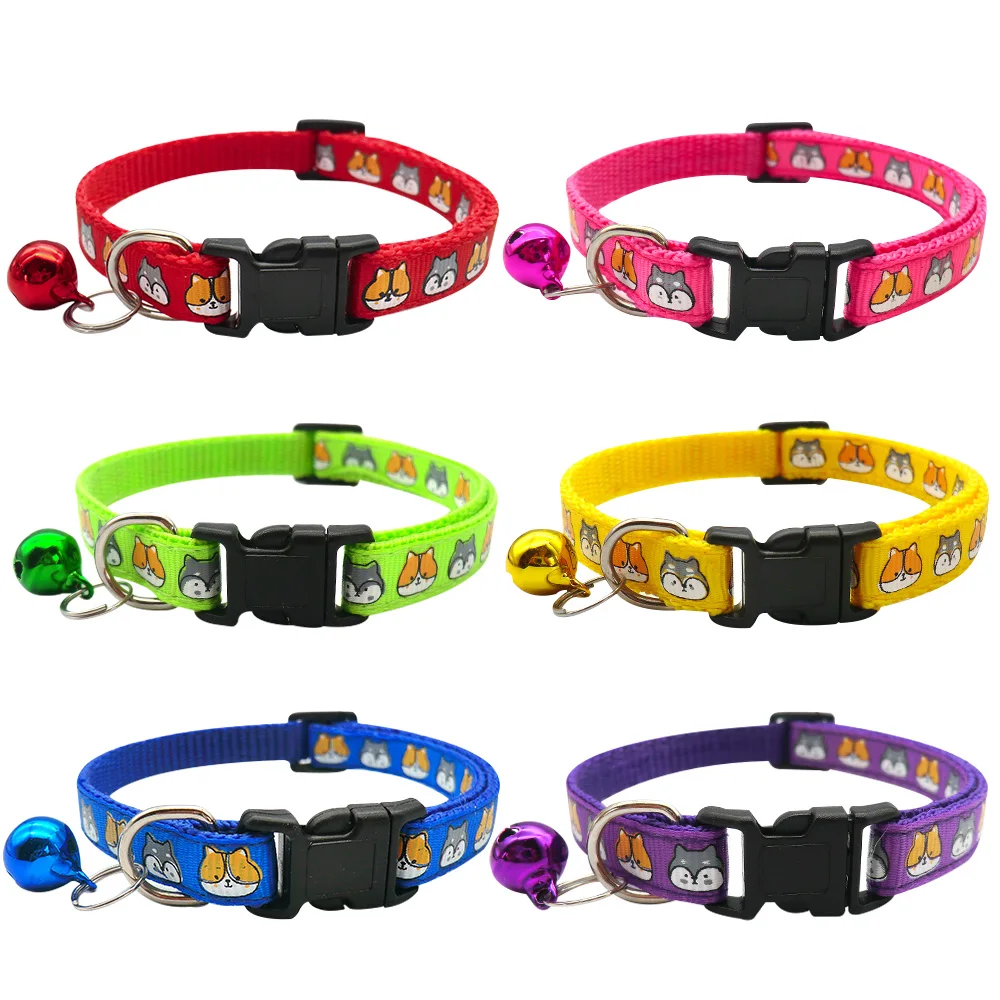 100 Uds. Venta al por mayor, Collar colorido para perro, collares ajustables para perros, Collar duradero para cachorros, Pug, Bulldog, collares para perros pequeños - imagen 2