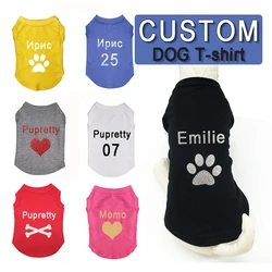 Camisas personalizadas para perros - ropa veraniega con nombre