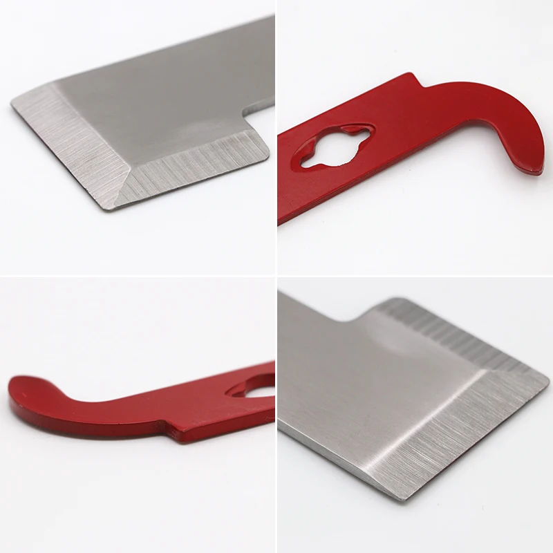 Herramientas de apicultura de acero inoxidable en forma de J, gancho de colmena de abejas de cola curva, raspador rojo y plateado, herramientas multifuncionales de apicultura, 1 pieza - imagen 4