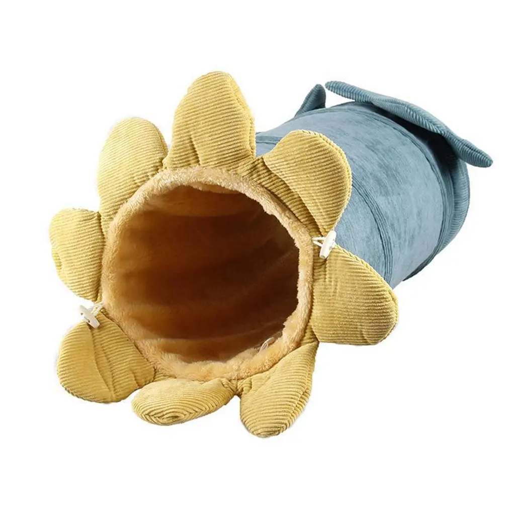 Casa de juguete plegable para gato, túnel en forma de pepino verde cálido, cama de tubo, juguetes interesantes para conejos y gatitos, suministros para mascotas - imagen 2