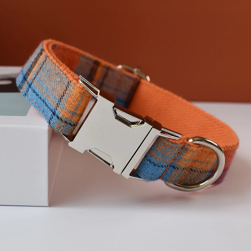 Collar de perro con diseño de rejilla, juego de correa para mascotas de diseñador de lujo, collares con lazo grabado gratis, cinturón para el cuello para perro, accesorios para perros, rejilla 10 - imagen 2