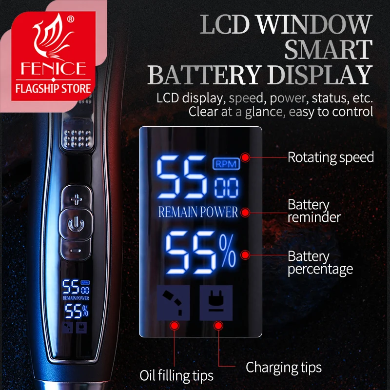 Fenice-cortadora eléctrica para mascotas, Kit de aseo, cortadora de pelo recargable para perros y gatos, juego de afeitadora, corte de pelo de animales - imagen 4