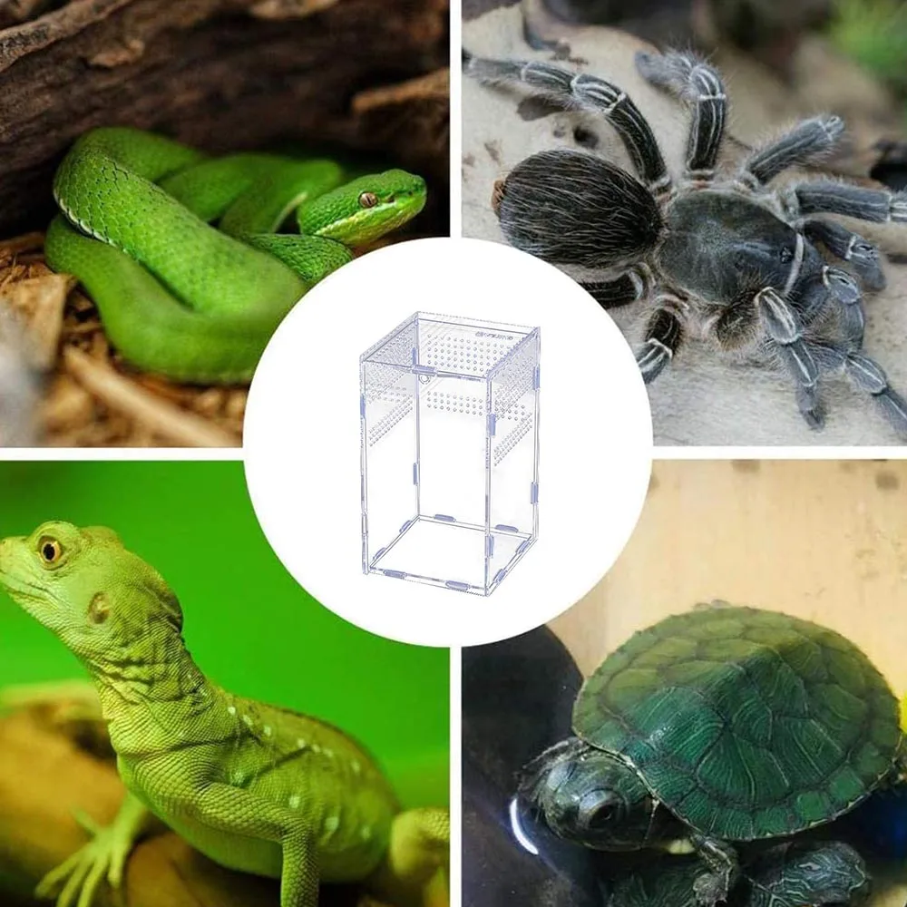 Cubierta deslizante transparente de acrílico para cría de reptiles, tanque de reptiles, insectos, arañas, tortugas, lagarto, caja de alimentación, terrario - imagen 3