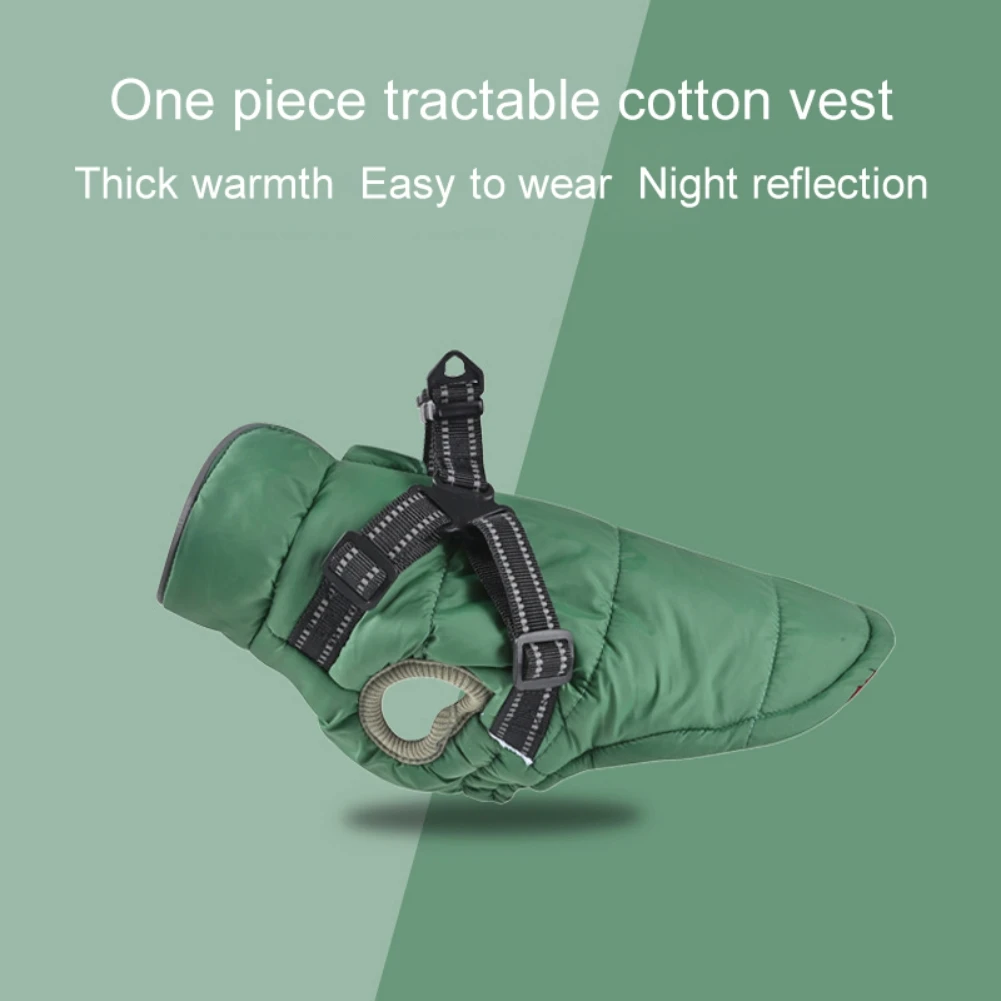 Ropa reflectante para perro, chaleco grueso para Bulldog Francés, Pug, Chihuahua, Yorkies, ropa de esquí para mascotas, abrigo para cachorros, chaqueta de invierno - imagen 2