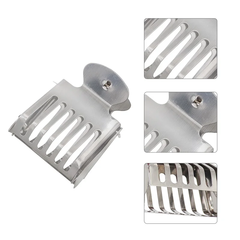 Abrazadera de captador de abejas reina, jaula de acero inoxidable, equipo de apicultor, sala de aislamiento, herramientas de apicultura, equipo de apicultura, 1 piezas