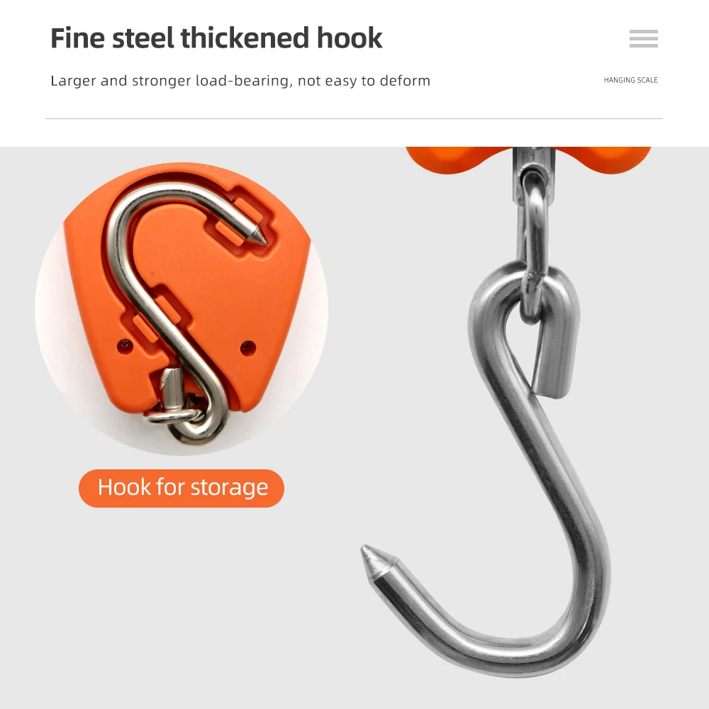 Báscula de gancho Digital de 200kg, Mini báscula de grúa, báscula colgante Industrial de 200kg/441lb, báscula de pesaje resistente de acero inoxidable 40% - imagen 3