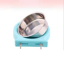 Jaula para mascotas de altura ajustable, cuencos de comida colgantes de acero inoxidable, alimentador fijo, cuenco para gatos, suministros de alimentación para cachorros, accesorios para mascotas