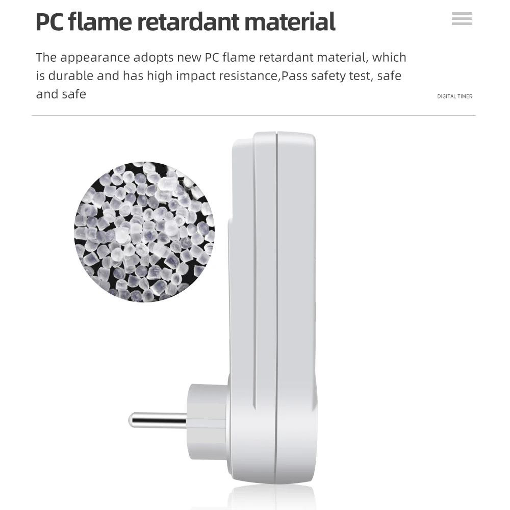 Temporizador Digital electrónico para la cocina, enchufe programable de salida, enchufe EU/US/FR/UK/AU, 220V y 110V - imagen 5