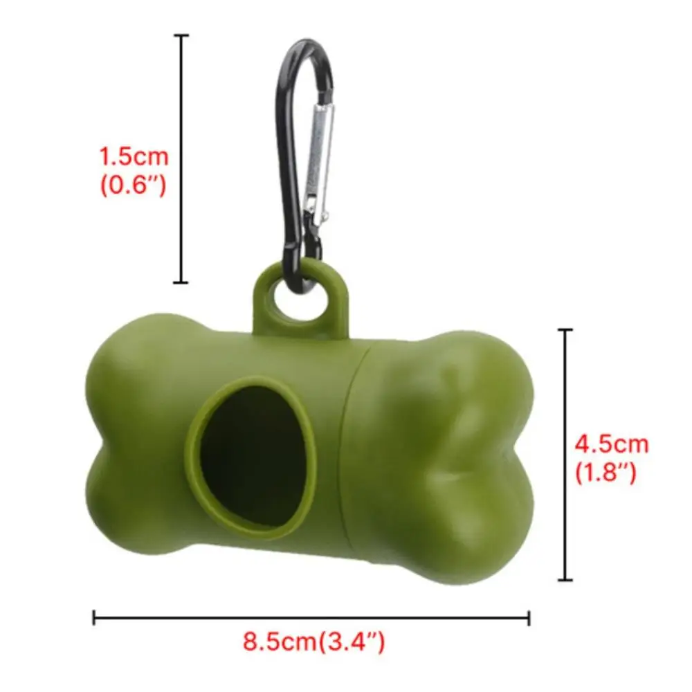 Dispensador de bolsas de basura para perros, portador de residuos verde y negro, accesorio de suministro para mascotas, herramientas pequeñas para perros y gatos, soporte para bolsas de excrementos - imagen 3