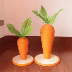 Marco de escalada de Sisal con forma de zanahoria para gatos, tablero rascador de juguete para gatitos, Protector de muebles, poste rascador, suministros para mascotas para gatos