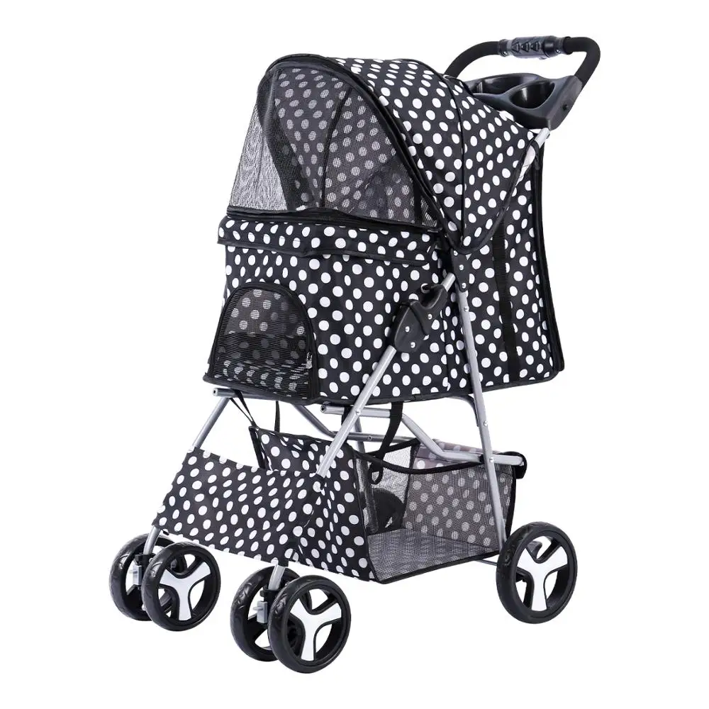 Domastic-cochecito de transporte para perro y gato, carrito plegable y ligero, transpirable, para exteriores - imagen 2