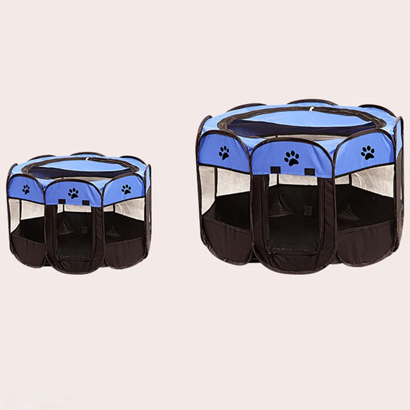 Jaula octogonal portátil para mascotas, casa de perro para gato, Corralito, perrera para cachorros, valla de fácil operación, casa plegable para perros grandes al aire libre - imagen 2