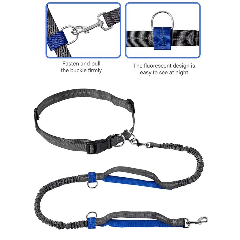 Perro usando la correa manos libres Benepaw