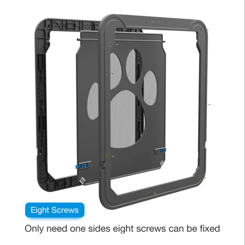 Puerta de seguridad para mascotas, pantalla magnética bloqueable para exteriores, ventana para perros y gatos, entrada libre, bonita y fácil de instalar, nueva - imagen 5