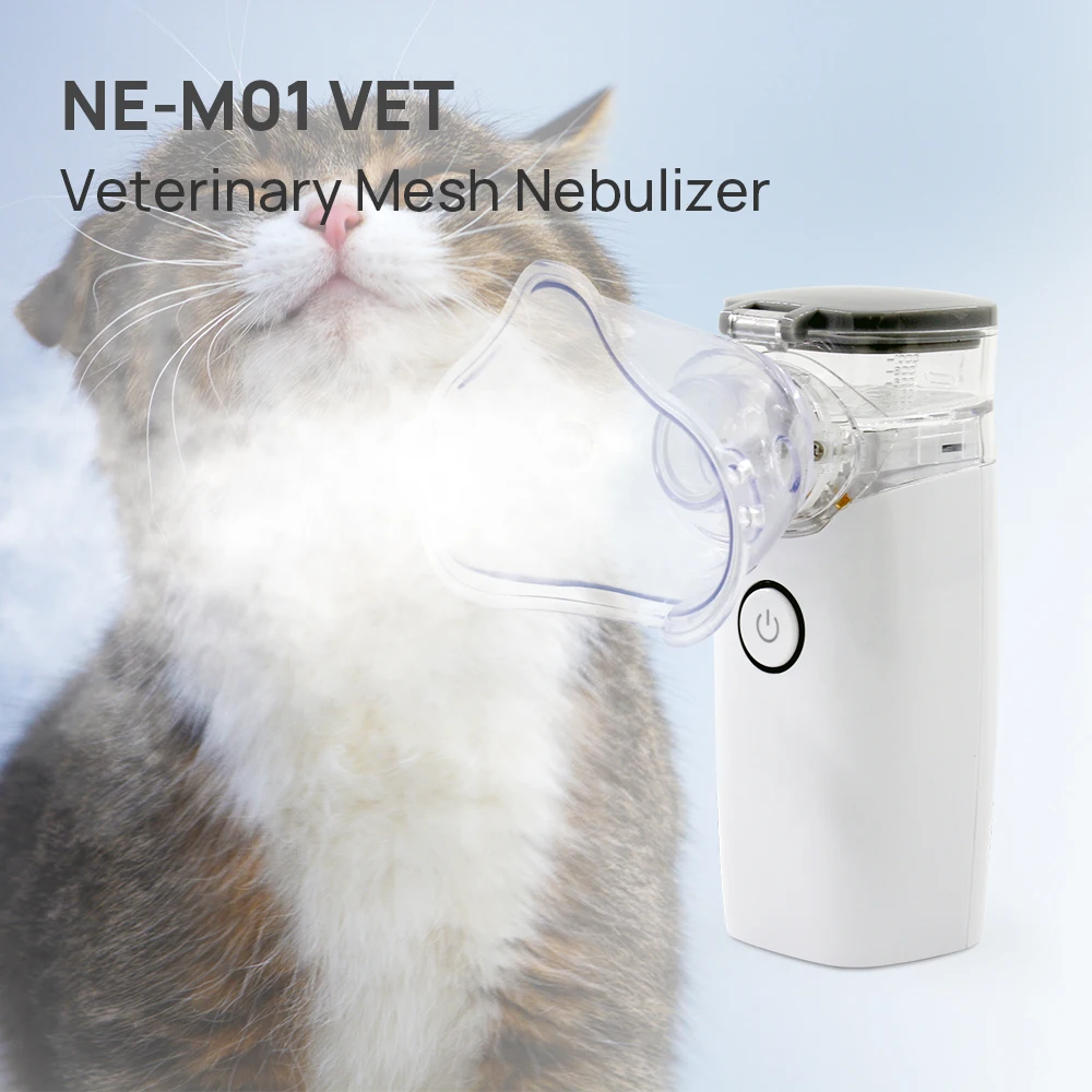 CONTEC-nebulizador ultrasónico silencioso para niños y adultos, nebulizador de malla portátil de mano para veterinaria, humano y veterinario - imagen 3