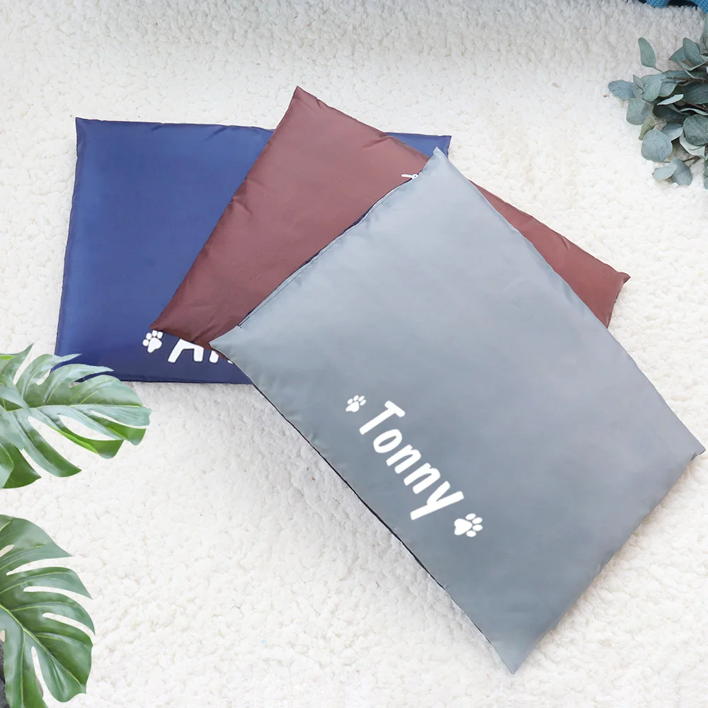 Cama para perro personalizada, sofá cama para dormir para perros, esteras personalizadas para cachorros, cojín para mascotas con nombre impreso para perros pequeños, medianos y grandes y gatos - imagen 2