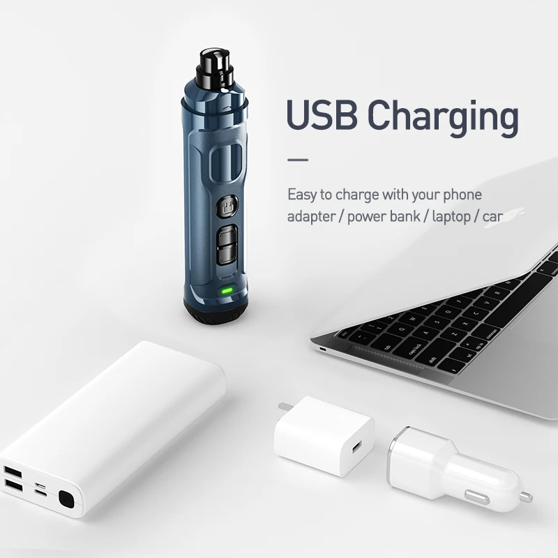 ROJECO cortaúñas eléctrico N30 para perros, amoladora de uñas recargable, cortadora profesional para mascotas, cortador de garras para gatos, aseo - imagen 4