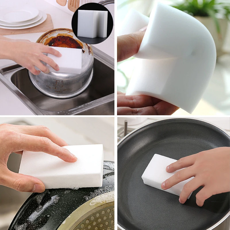 Lote de esponjas mágicas de melamina, accesorios de limpieza para baño y cocina, 100 unidades - imagen 5