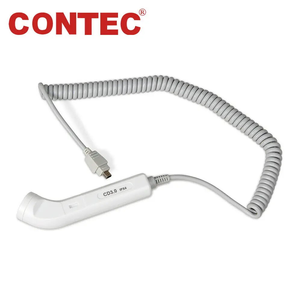 Monitor de ritmo cardíaco para bebé con sonda Doppler fetal Prenatal de color de mano Contec de 3MHz