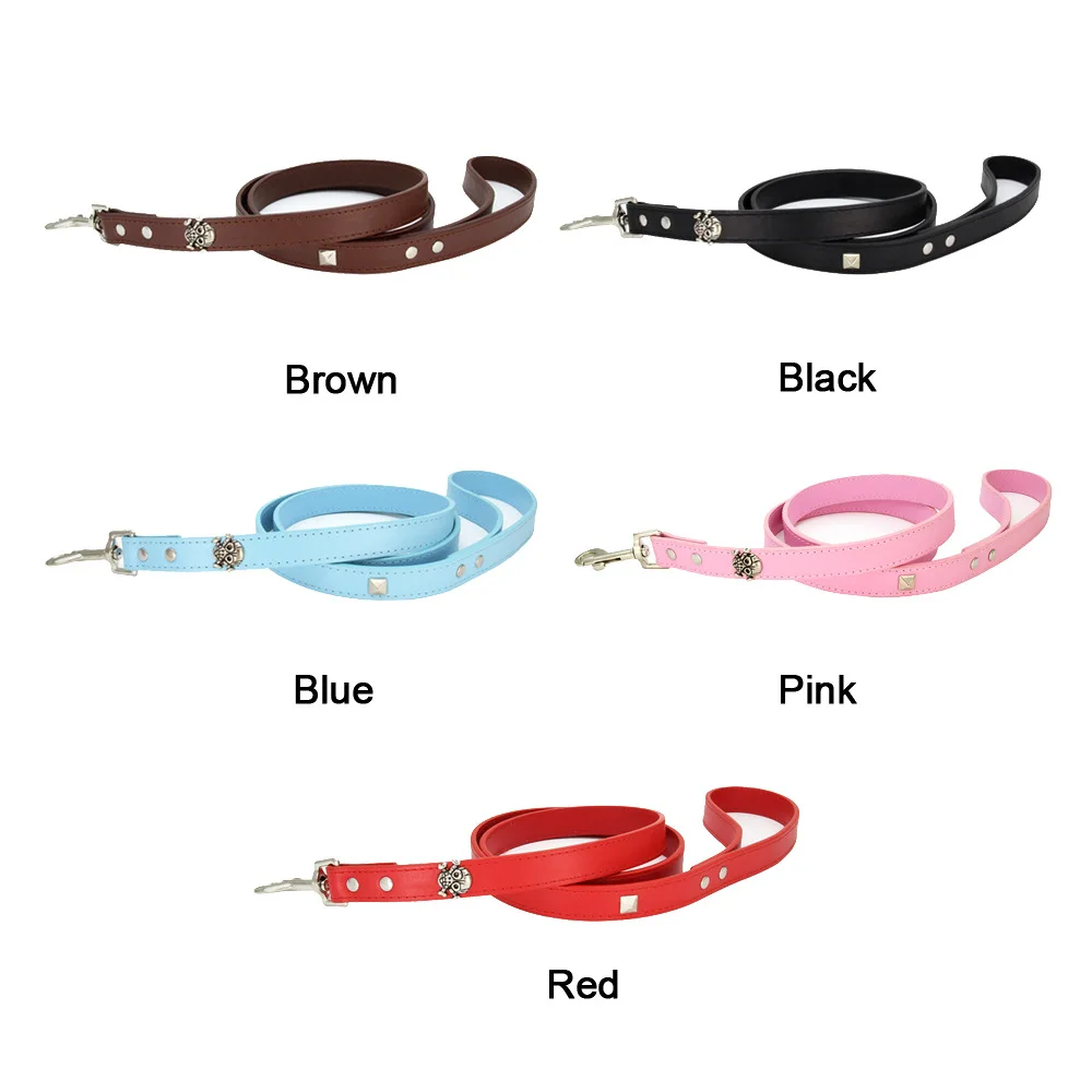 Correa de cuero para perros pequeños y grandes