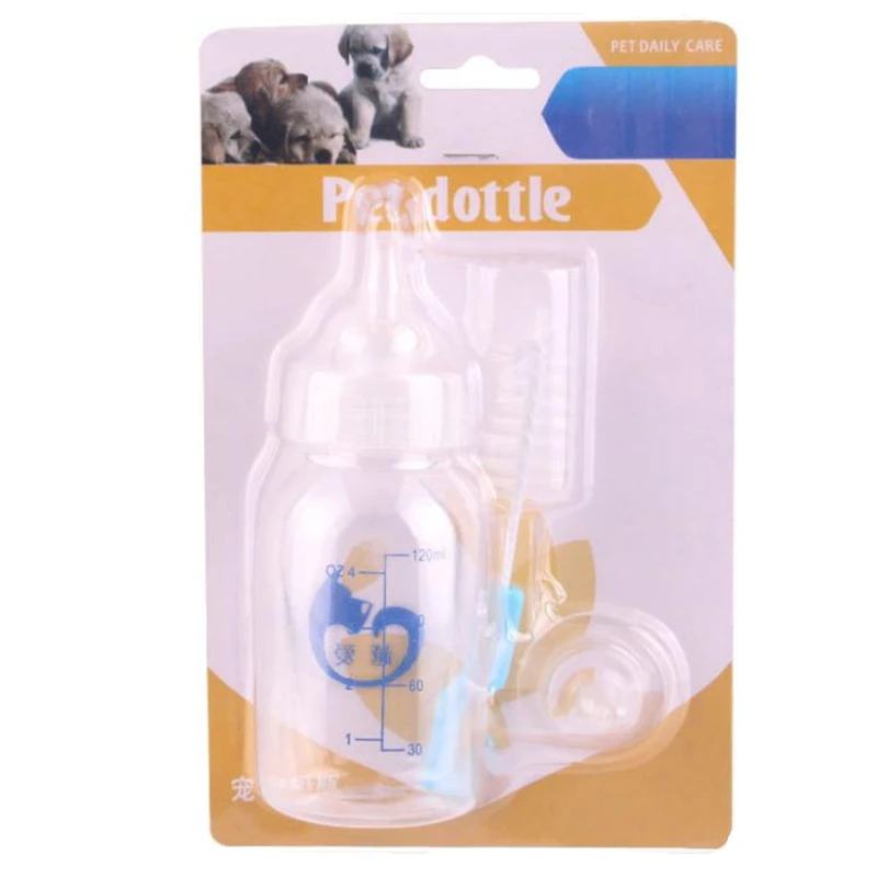 Un paquete de Petdottle, que parece ser un biberón para mascotas. El paquete incluye un biberón con una punta similar a una tetina diseñada para alimentar a mascotas, posiblemente cachorros o gatitos.