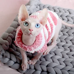 Suéter de punto hecho a mano para gatos Sphynx – ropa cálida