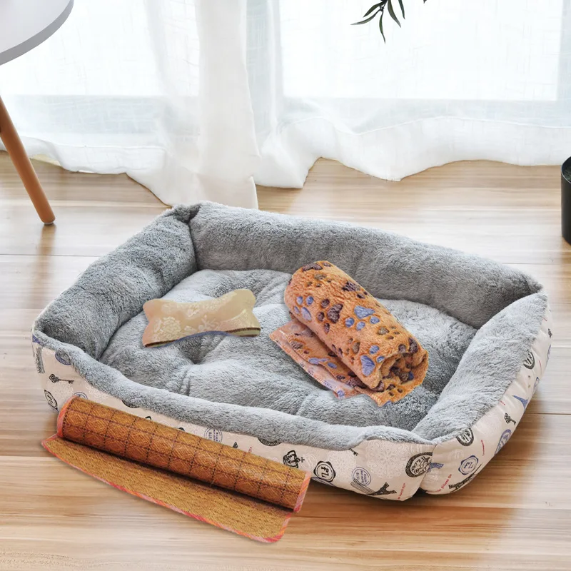 Cama para perros y mascotas, cojín para cachorros, perrera para gatos y cachorros de talla grande, cestas suaves para perros pequeños y grandes, sofá suave, almohadilla para animales - imagen 4