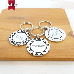 Placa de identificación para perro personalizada en acero inoxidable