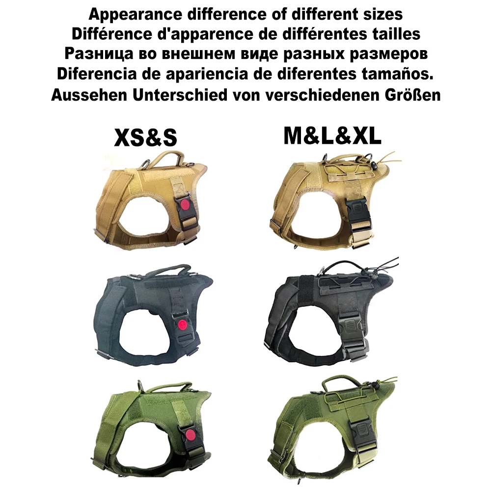 Arnés táctico para perros grandes y grandes, chaleco para mascotas, ropa de trabajo pesado, entrenamiento de seguridad, accesorios para perros pastor alemán - imagen 5