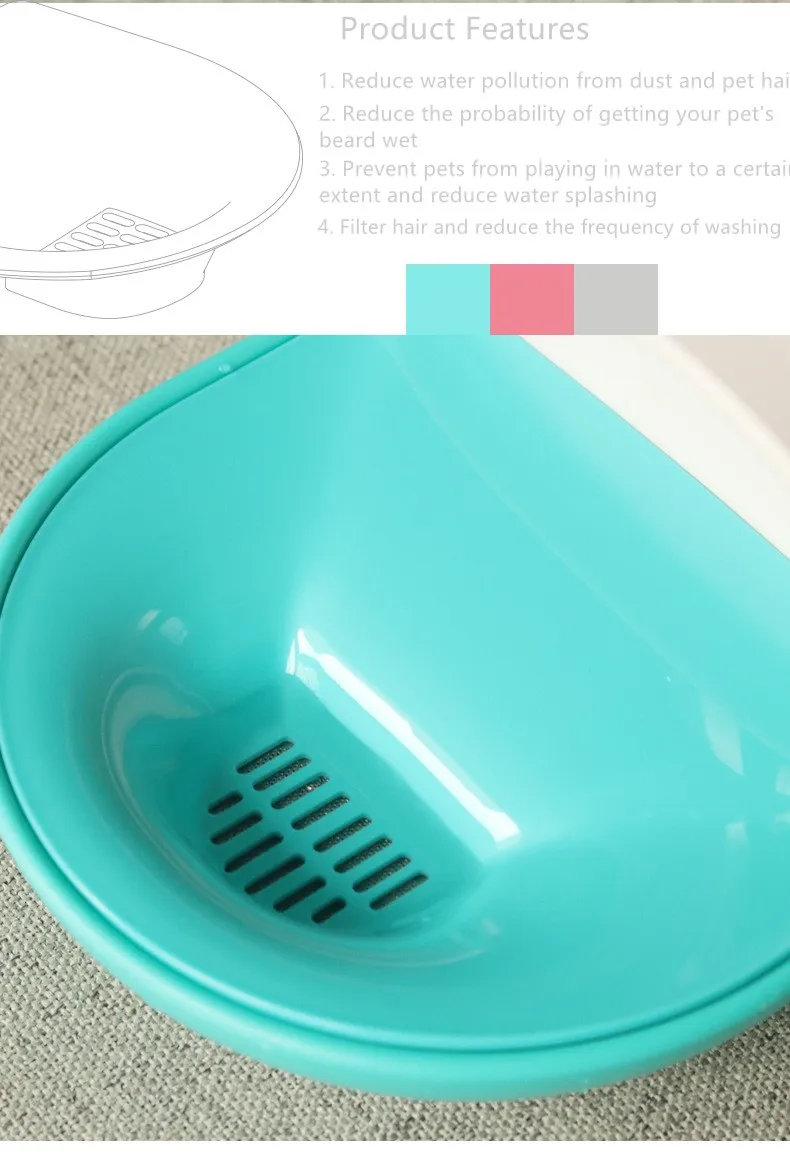 Dispensador automático de agua para mascotas, bebedero grande para gatos, comedero para perros, fuente de burbujas, sin electricidad - imagen 5