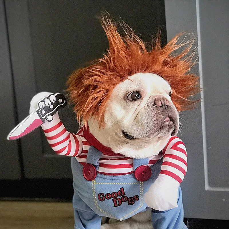 Ropa de Halloween para perros, ropa de Cosplay de Navidad, disfraces divertidos de Navidad para perros, ropa de fiesta para Festival, traje de Navidad para perros - imagen 4