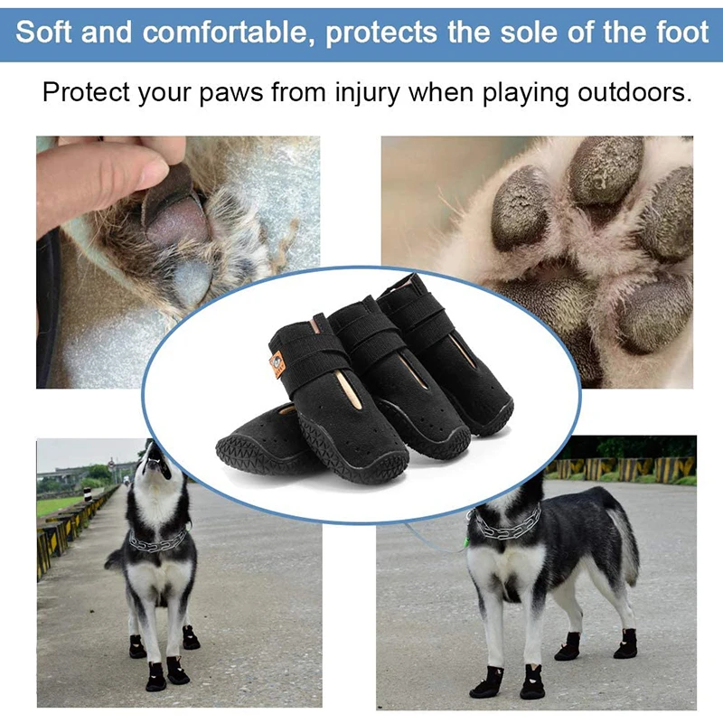 Benepaw-zapatos antideslizantes para perro, botas impermeables, cómodas y transpirables para perros pequeños, medianos y grandes, botines para cachorros para interiores y exteriores - imagen 2