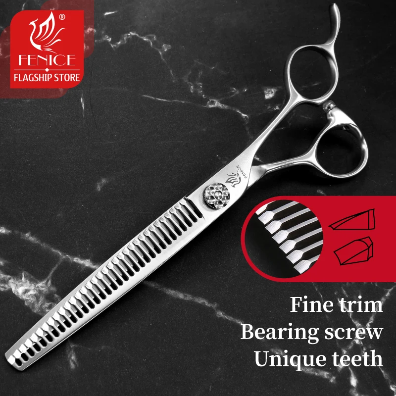 Fenice-Tijeras de acero JP VG10 para perros, herramientas de corte de 7 pulgadas, corte fino, rodamiento, tornillo, adelgazamiento - imagen 3