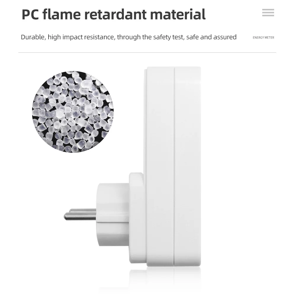 Vatímetro Digital de 220V y 110V de CA, medidor de consumo de energía eléctrica, medidor de potencia de kilovatios, enchufe de la UE - imagen 3