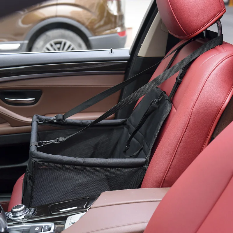 Bolsa de asiento para coche para perros y mascotas, cesta impermeable, hamaca plegable, bolsa de transporte para mascotas, malla de viaje de seguridad para perros pequeños y gatos - imagen 3