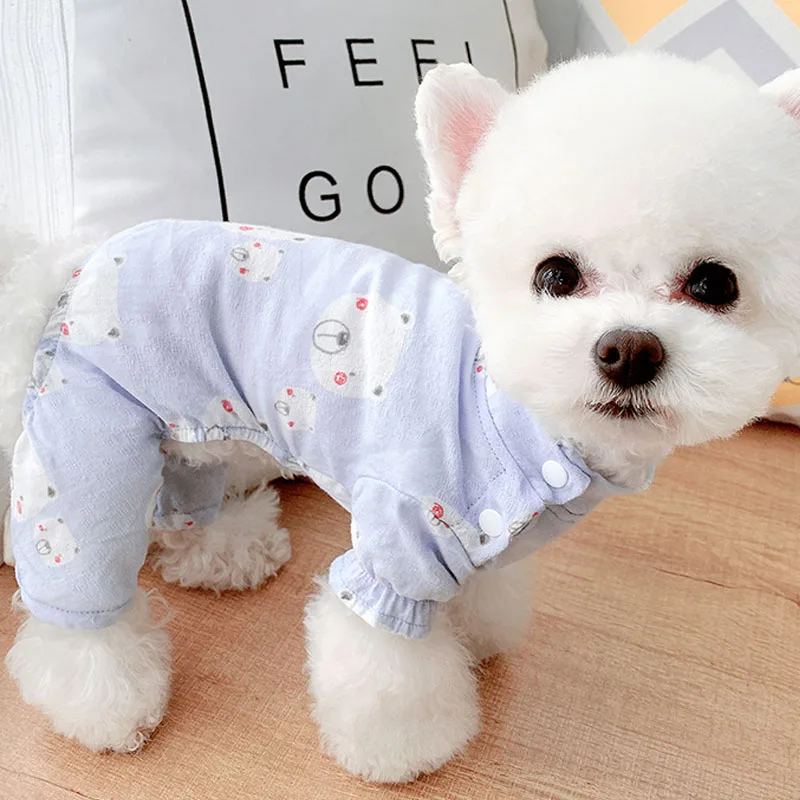 Ropa para perros, pijamas para perros, mono para mascotas, mono, pijamas para perros pequeños Shih Tzu Bichon, Pijamas antimosquitos para cachorros, mono - imagen 2