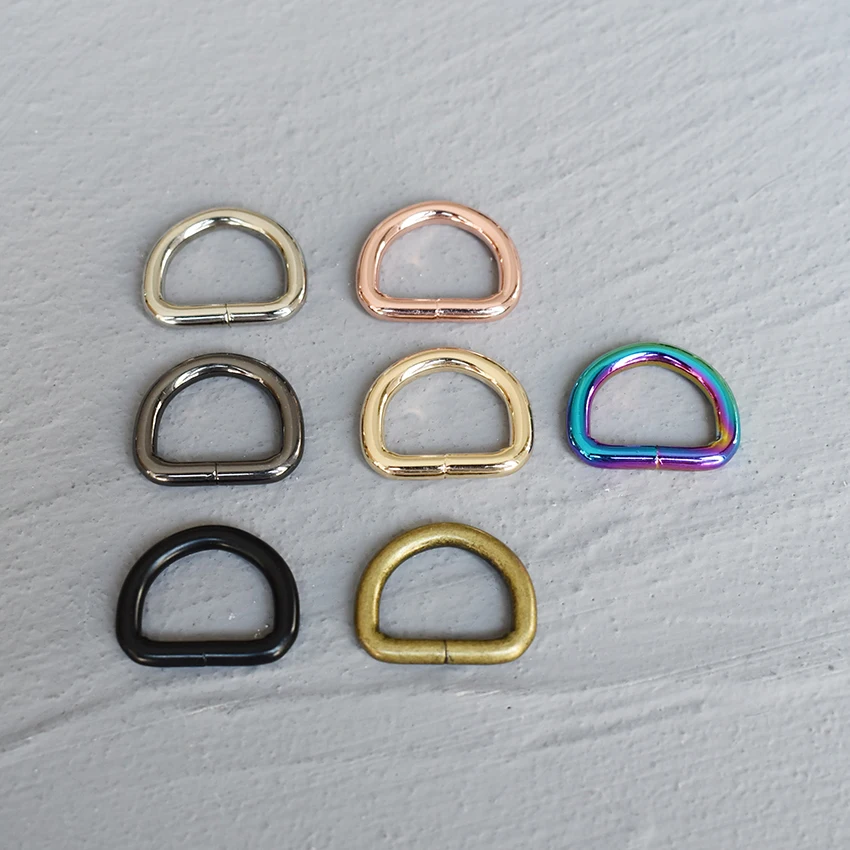 20mm 1 pieza de Metal ajustable D anillo gancho de presión hebilla de cinturón para mochilas zapatos bolsa gato correa perro Collar hebillas accesorios DIY - imagen 3