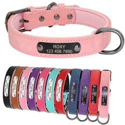 Collar de cuero PU personalizado para perros de todas las razas - Pitbull, Chihuahua y más