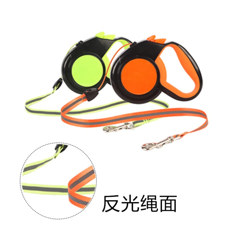 Cuerda de tracción para mascotas, telescópica automática, cuerda reflectante, pegatinas reflectantes, 3 m 5 metros, cuerda mejorada para perros, - imagen 2