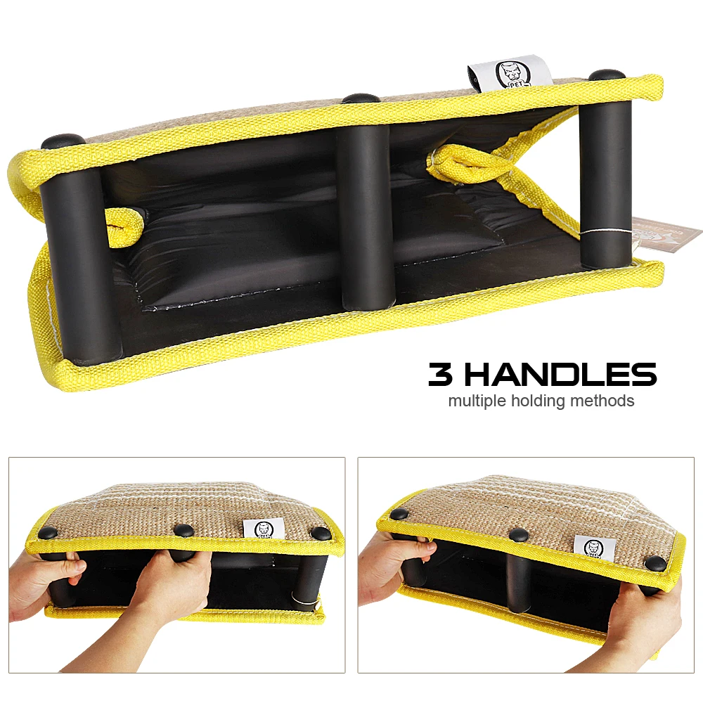 Almohada grande de yute para morder perros, juguetes de entrenamiento, 22x36cm, para policía, canina, Schutzhund - imagen 3