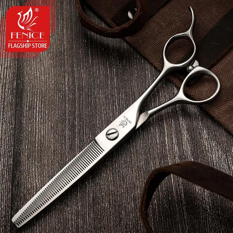 Cortadora de pelo profesional para perros Fenice Master Series, tijeras de aseo para perros y mascotas de 6,5 pulgadas, tijeras de adelgazamiento, tasa de adelgazamiento del 35% - imagen 3