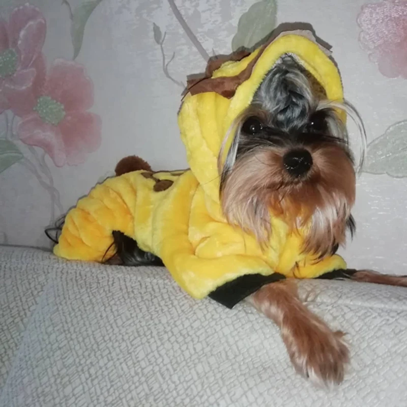 Otoño Invierno mascota gato perro ropa polar lindo cachorro mono disfraz para perros pequeños Chihuahua Pomeranian gatito pijamas cachorro - imagen 5