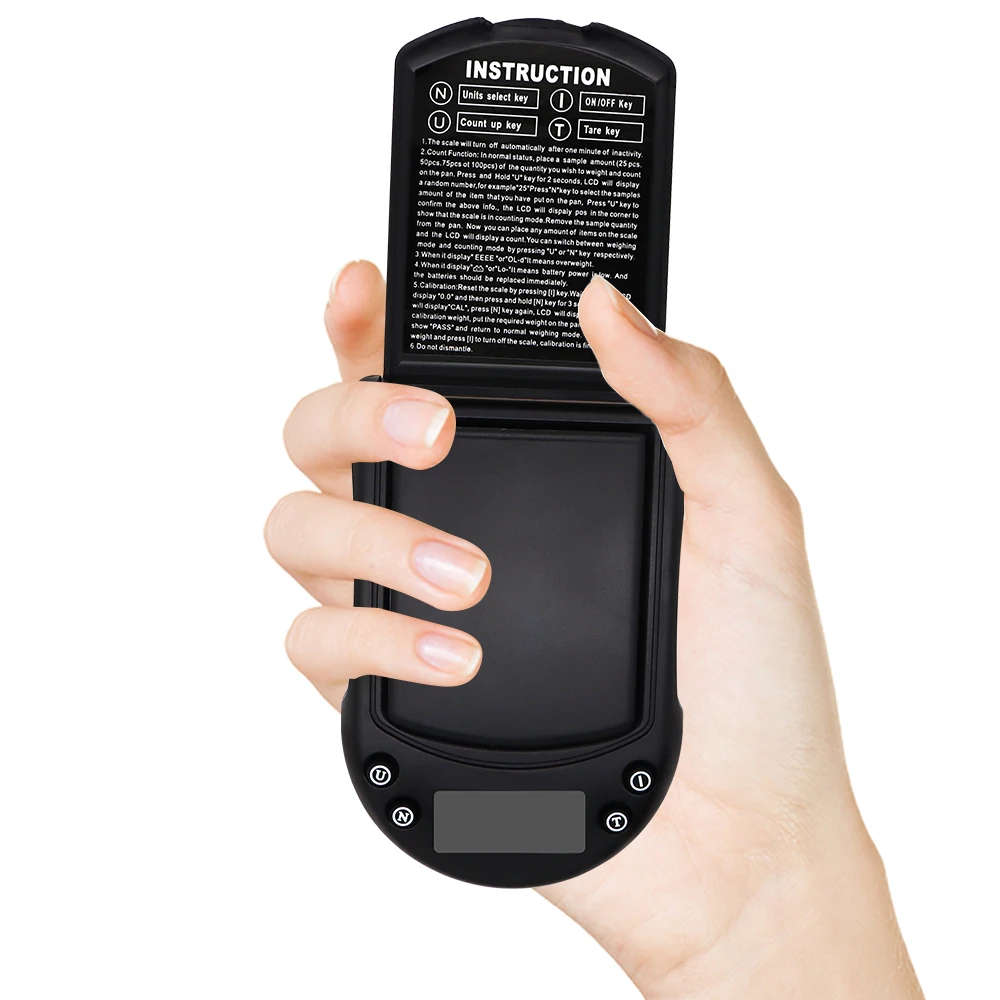 Mini báscula Digital de bolsillo de 200g y 0,01g, báscula electrónica con diamantes, joyería de oro, báscula de cocina con peso, unidad g/tl/ct/oz - imagen 3