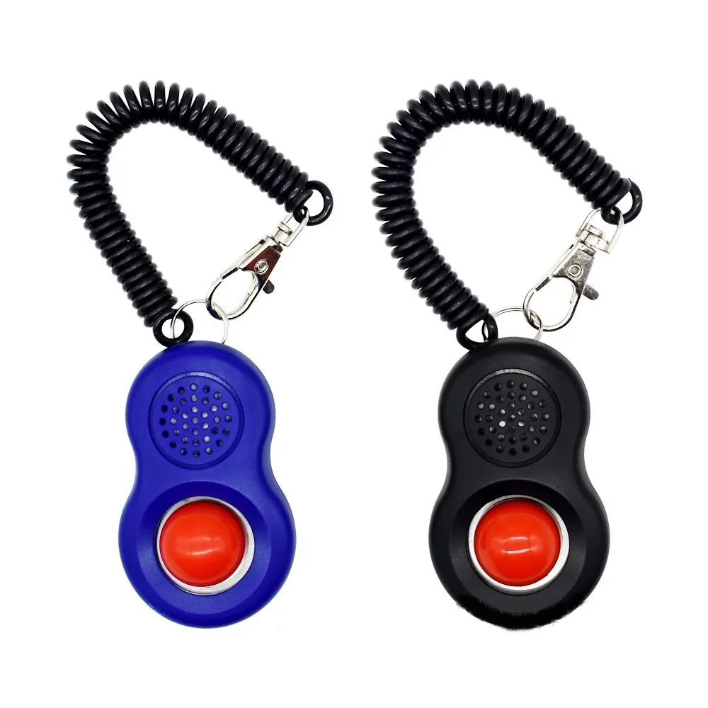 Clicker de entrenamiento para perros y gatos con banda para la muñeca con lazo para el dedo, juego de herramientas para mascotas de diseño profesional científico humanizado - imagen 2