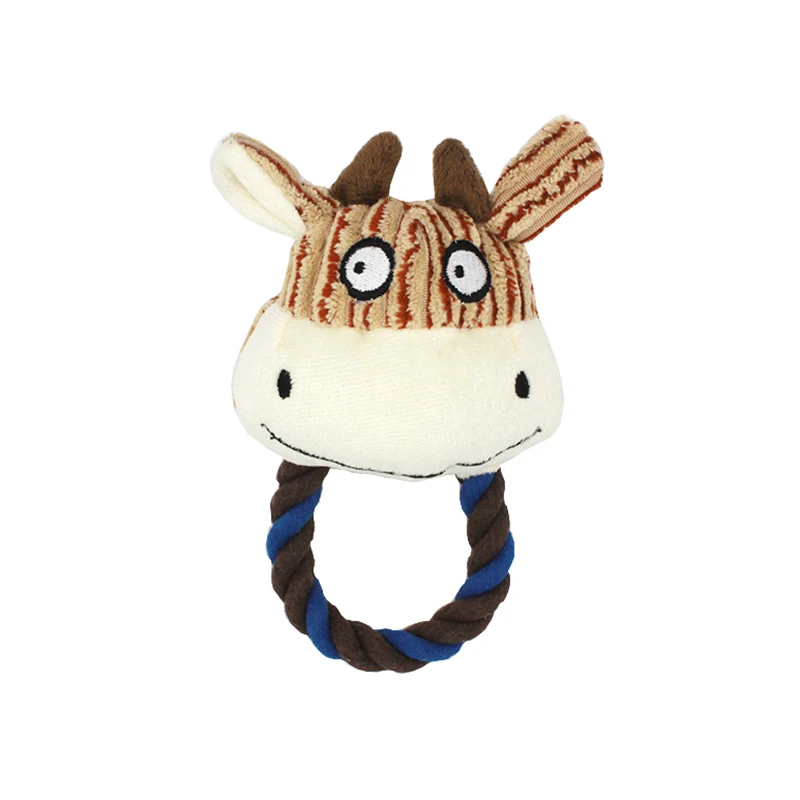 Juguetes de peluche con forma de animales para perros pequeños, cachorro chirriante, gato, juguete para masticar, Yorkshire Terrier, accesorios - imagen 5