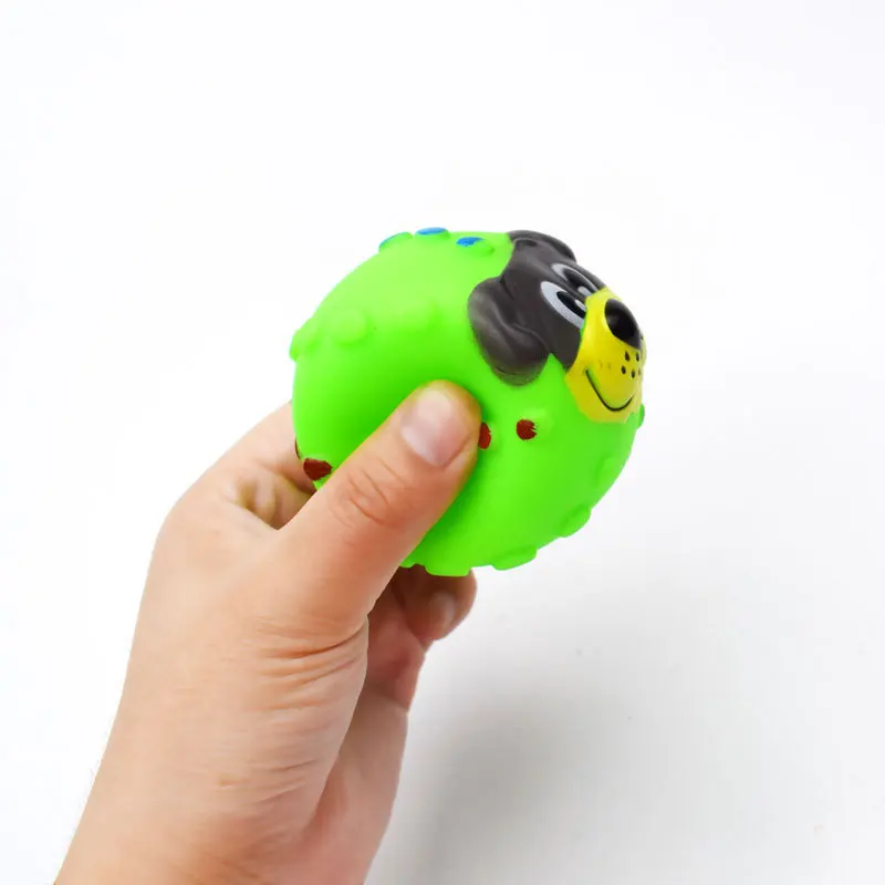 Pelota de goma chirriante para perros pequeños, juguete masticable para cachorros, 6cm de diámetro, 1 unidad - imagen 5