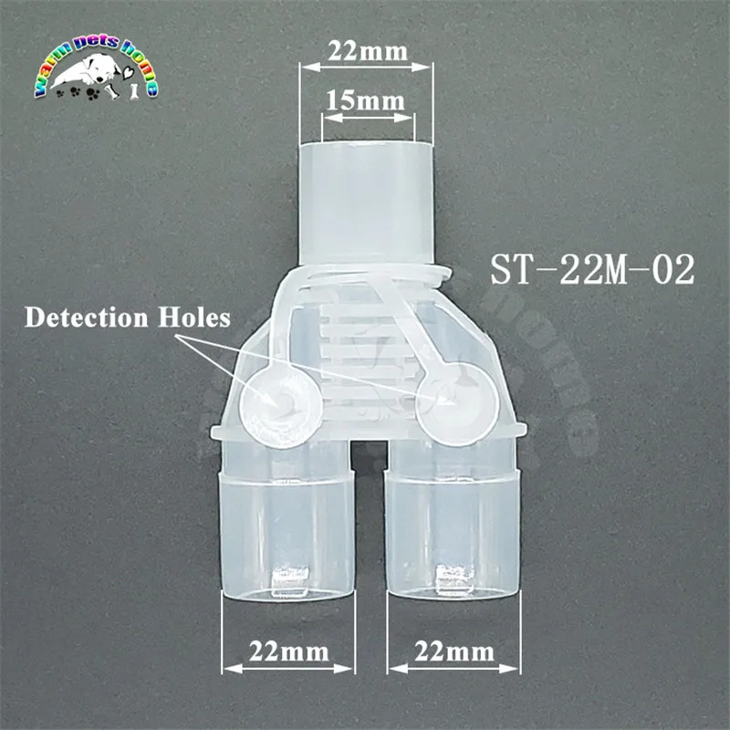 Circuito de respiración de anestesia, Conector de tres vías corrugado, equipo veterinario - imagen 4