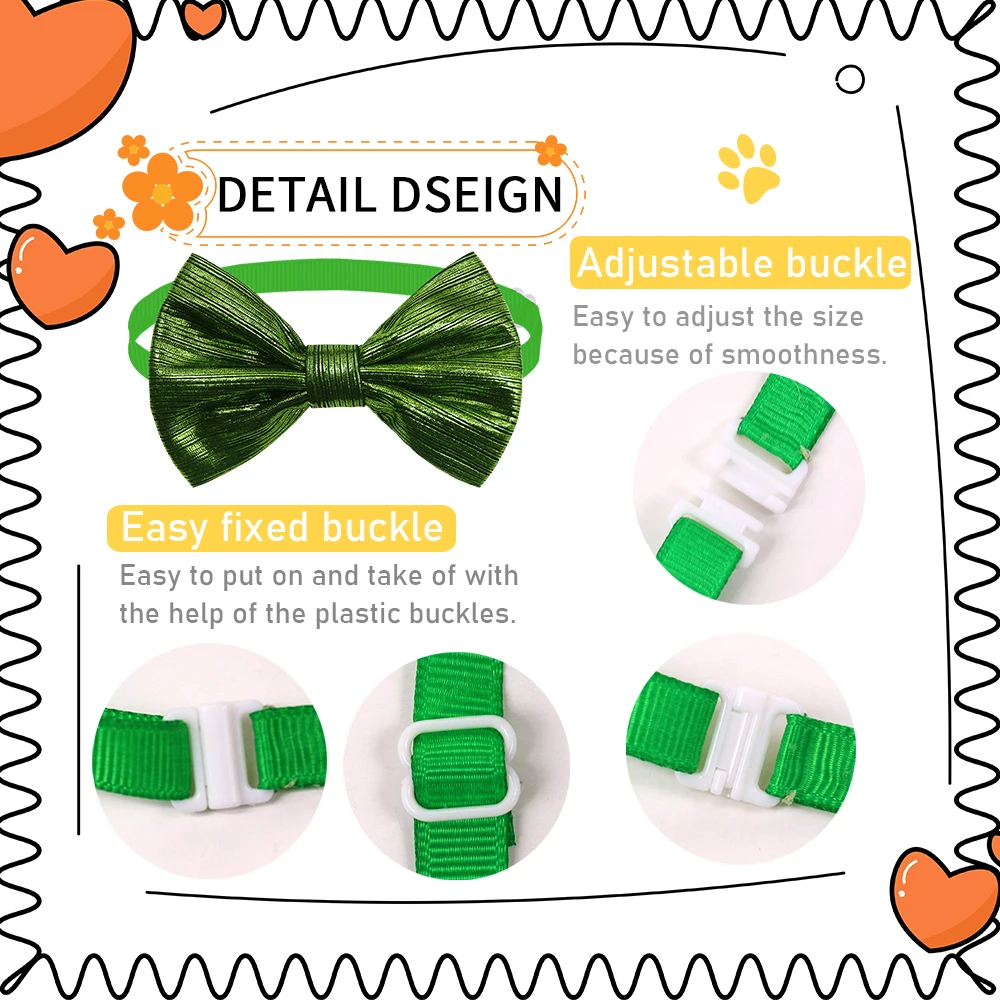 50 Uds. Lazos para perros, pajarita para perros, accesorios de moda para perros, suministros para mascotas, pajarita para perros, productos de aseo para perros pequeños y grandes para vacaciones - imagen 3