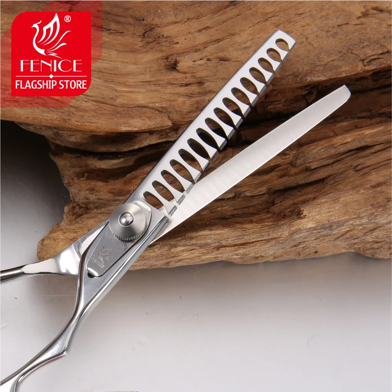 Fenice-tijeras profesionales para el cuidado de mascotas, 6 pulgadas, 16 dientes, 70% tijeras de adelgazamiento para cortes de pelo de animales, herramienta de aseo para perros - imagen 2