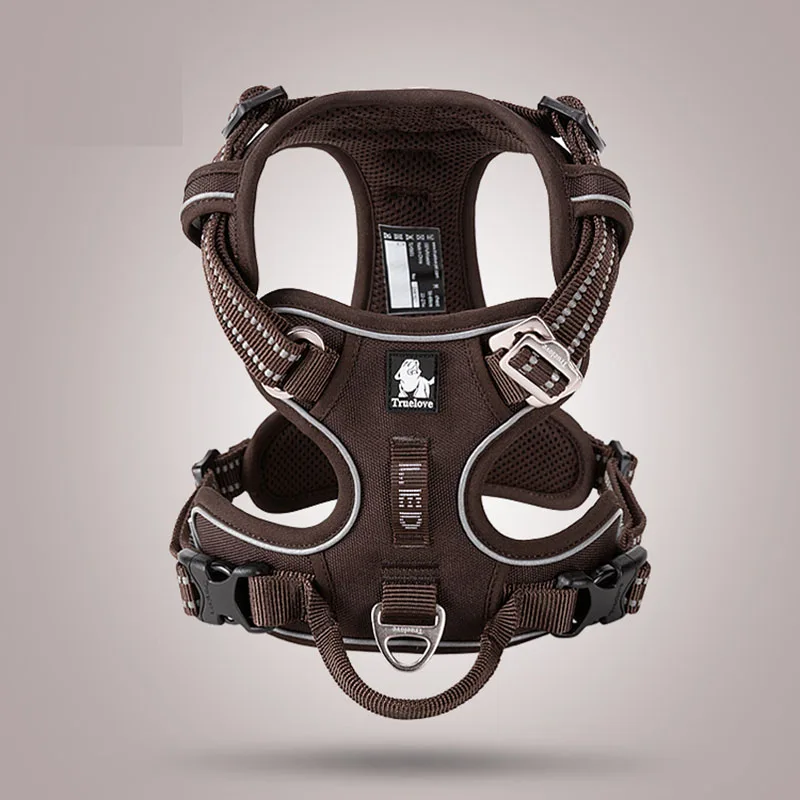Brown dog harness